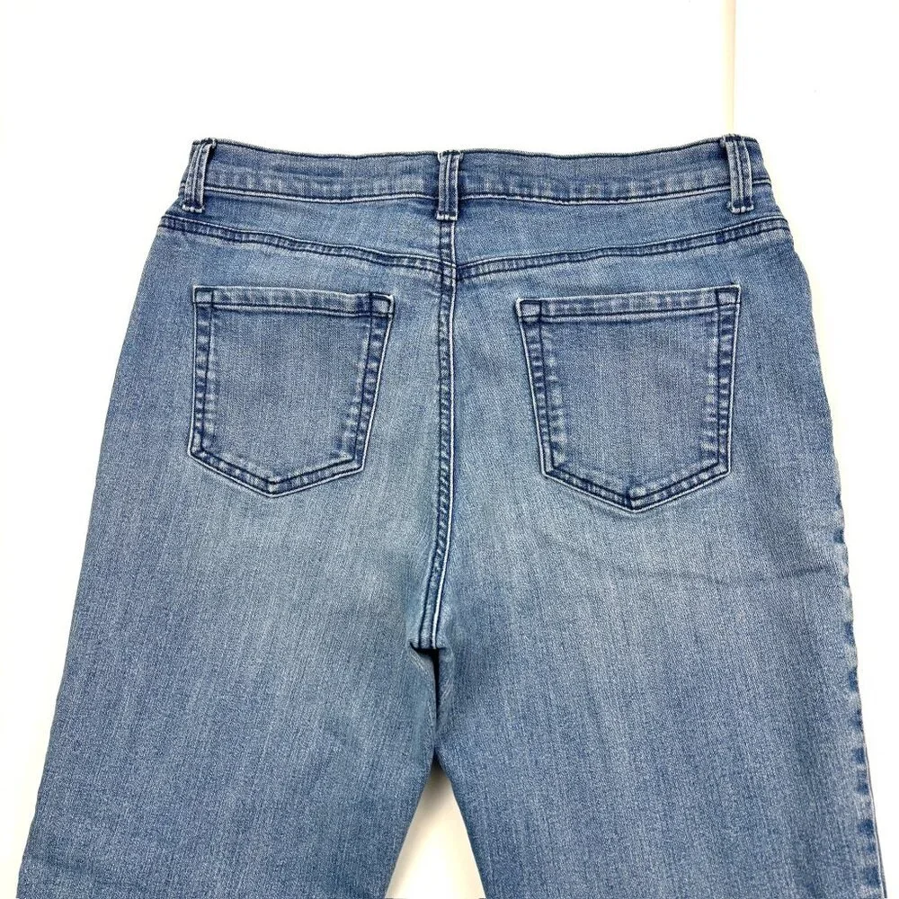 Gloria Vanderbilt Amanda Straight leg‎ Women's size 12P Medium Blue Denim Jeans